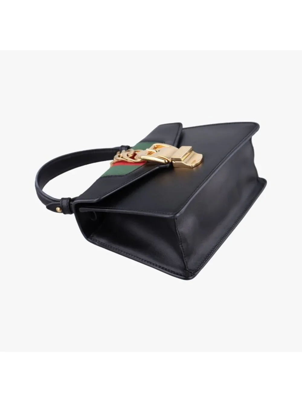 Gucci Sylvie Black Leather Shoulder Bag